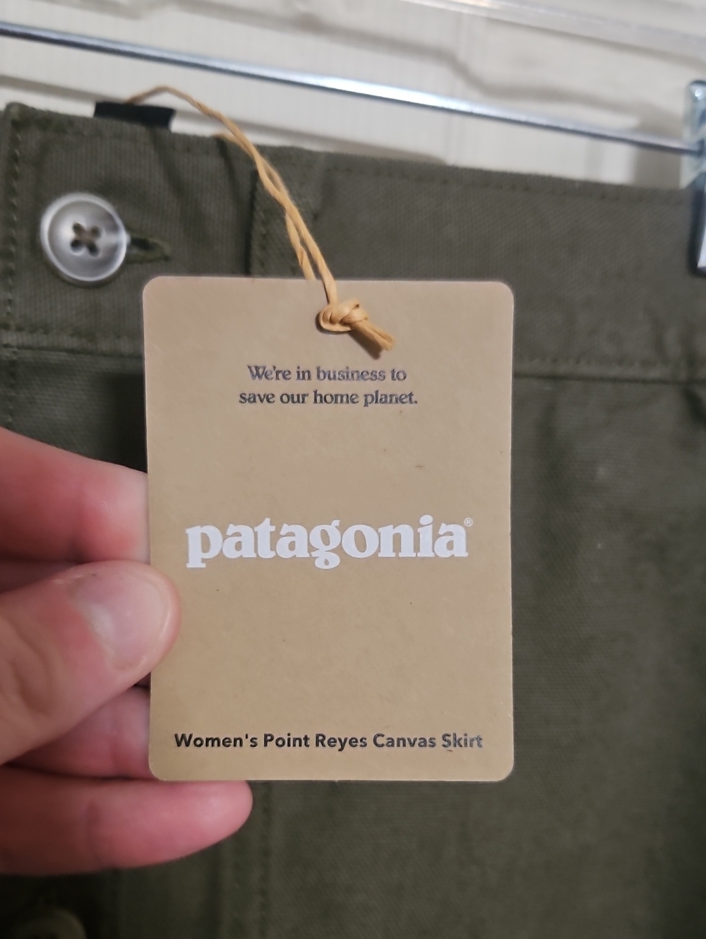Patagonia Women's Point Reyes Canvas Skirt: BASIN GREEN: NEW WITH TAGS: Size S - Picture 2 of 5